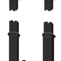 Black adjustable metal baluster