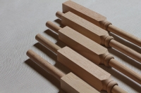 Close-Up Image of Adjustable Wooden Balusters by NuStair