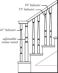 Baluster Length_34height Stair Parts DIY Remodel
