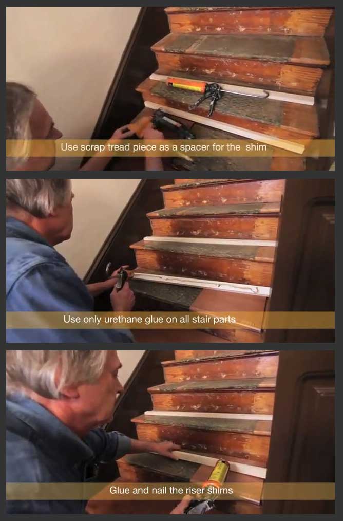 How to position riser shims