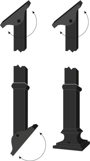 Black adjustable metal baluster